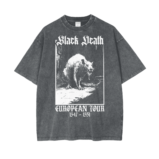 Black Death European Tour Plague Rat Tee