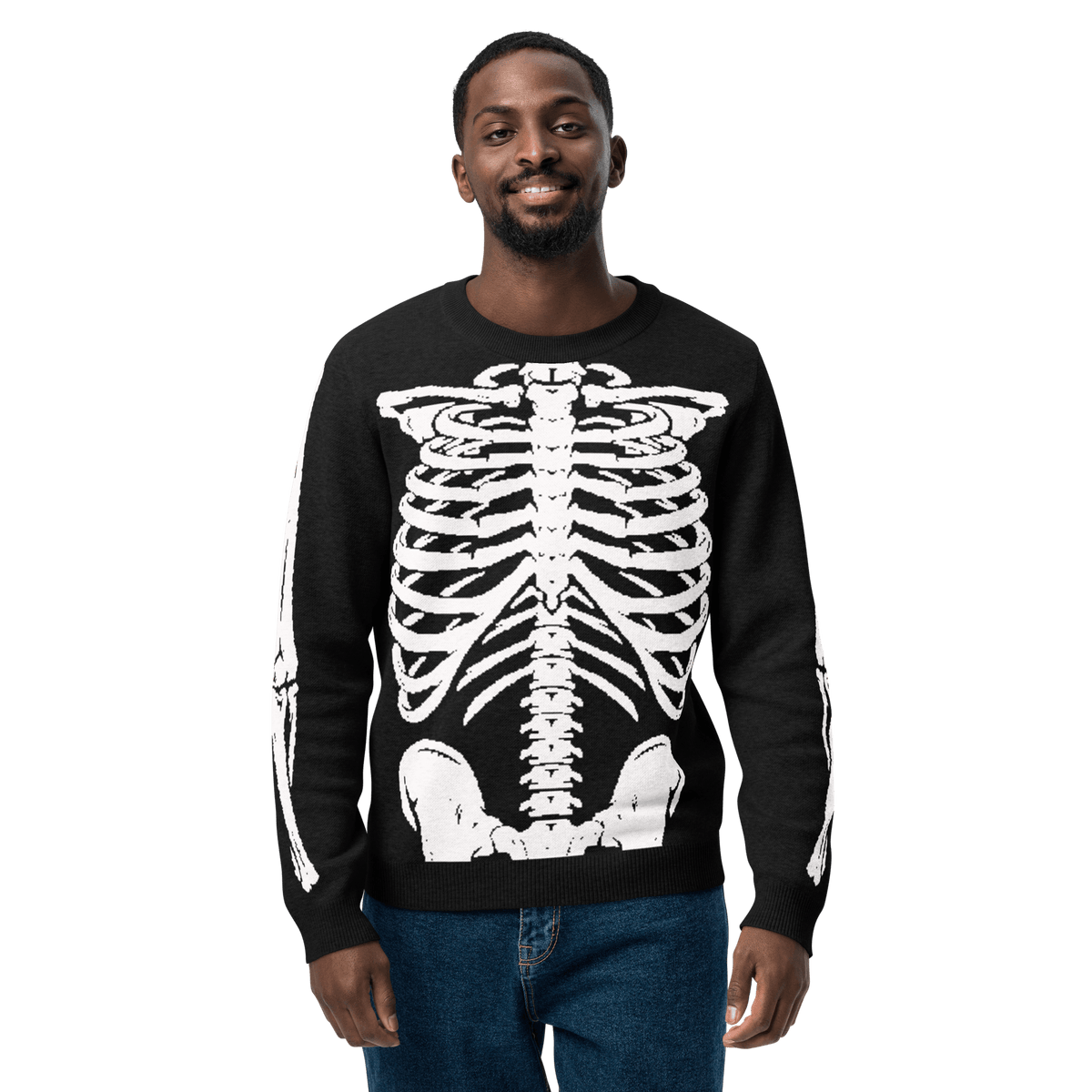 Skeleton Squad Knit Crew Neck Sweater
